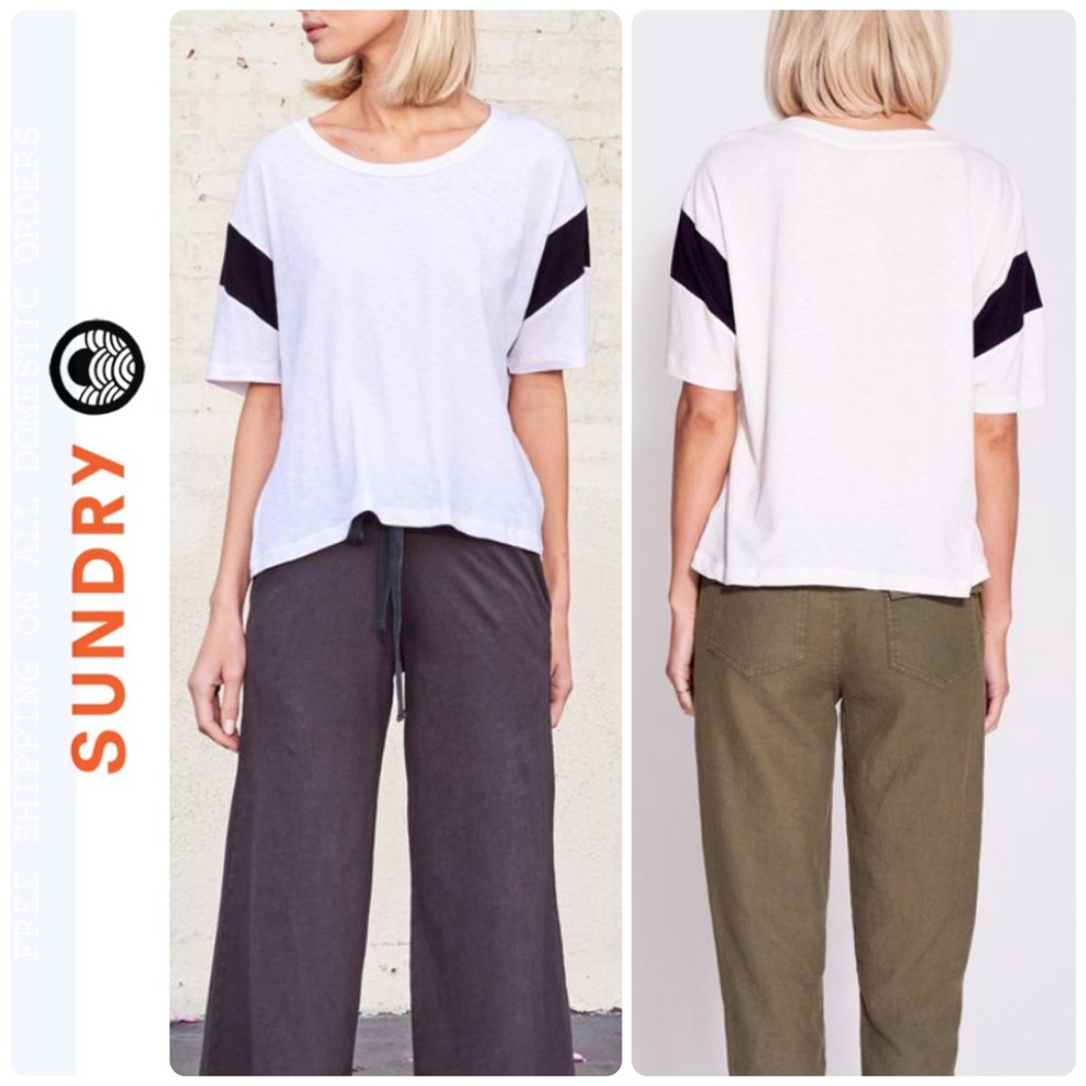 NWT SUNDRY Color Block Tee